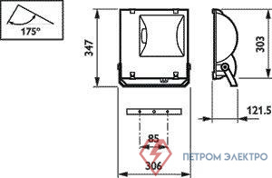 Светильник RVP151 MHN-TD70W IC A 70Вт RX7s IP65 PHILIPS 910503695018