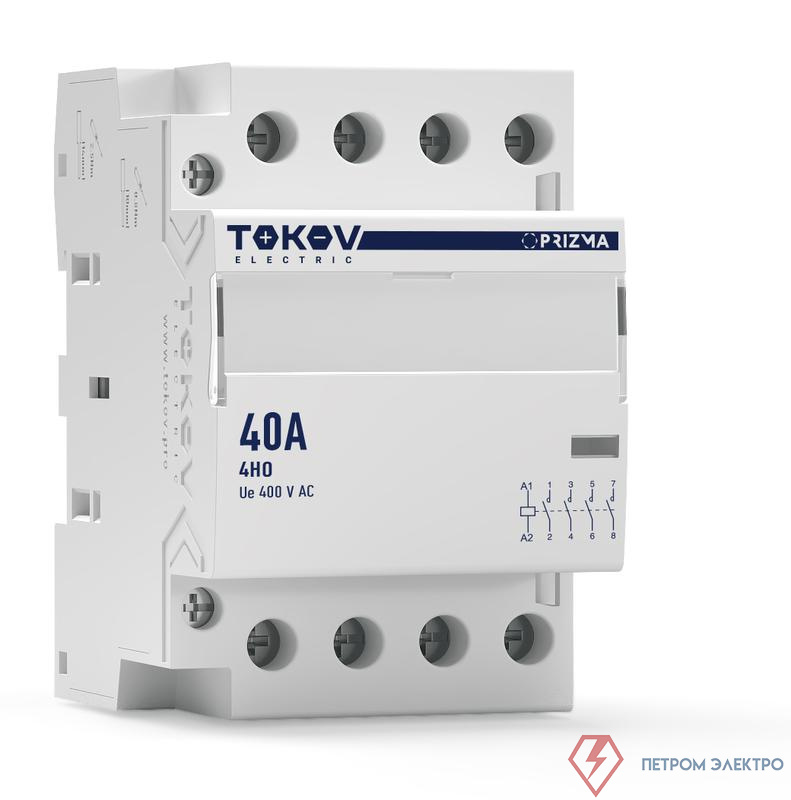 Контактор модульный 54мм 40А 230В АС 4НО PRIZMA TOKOV ELECTRIC TKE-PZ-MC-3-40-230-40