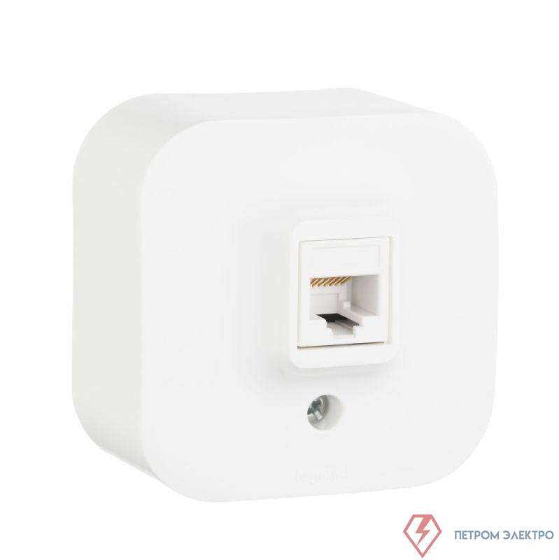 Розетка компьютерная 1-м ОП Quteo RJ45 кат.5E UTP бел. IEK 782224