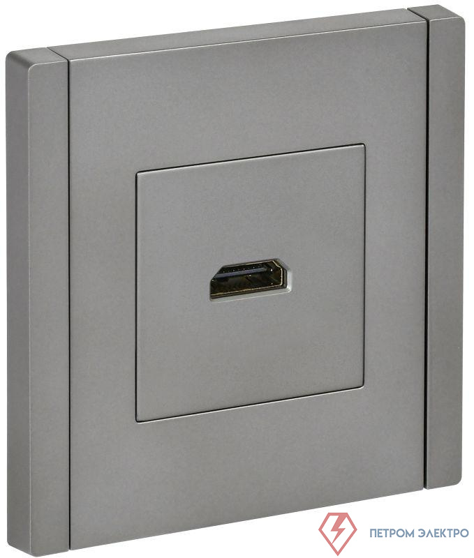 Розетка HDMI FORTE&PIANO FP540 сталь IEK FP-H10-K46