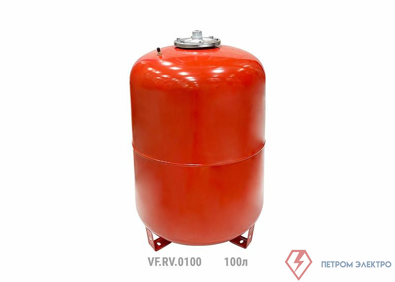 Бак расширительный вертикальный RV 100л (с мал. ножками) (8шт/пал) красн. VALFEX VF.RV.0100
