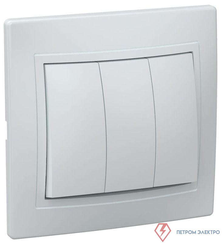 Выключатель 3-кл. СП Кварта 10А IP20 ВС10-3-0-ККм крем. GENERICA EVK30-K33-10-DM