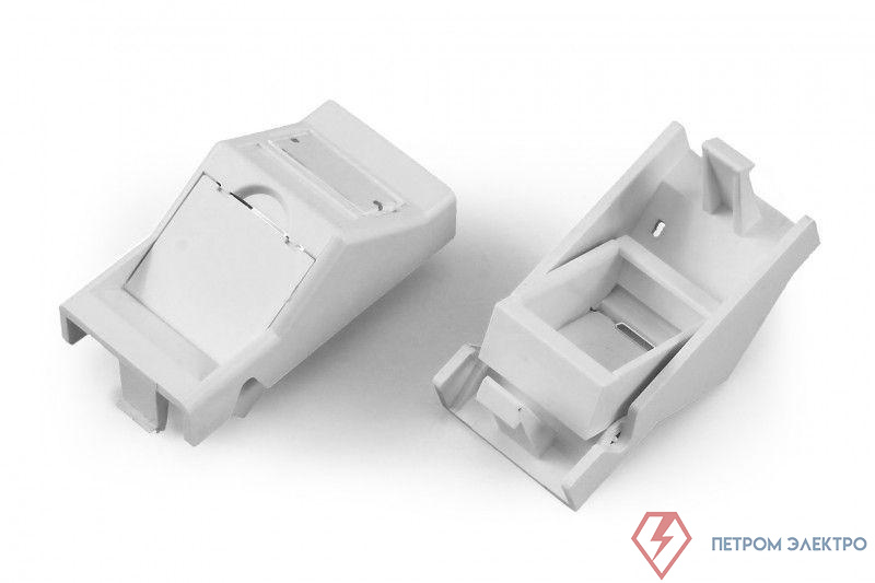 Вставка SIP2A-1K-M45-22.5 угл. 45х22.5 (аналог Mosaic) для 1 модуля формата Keystone Jack со шторками ROHS бел. Hyperline 247254