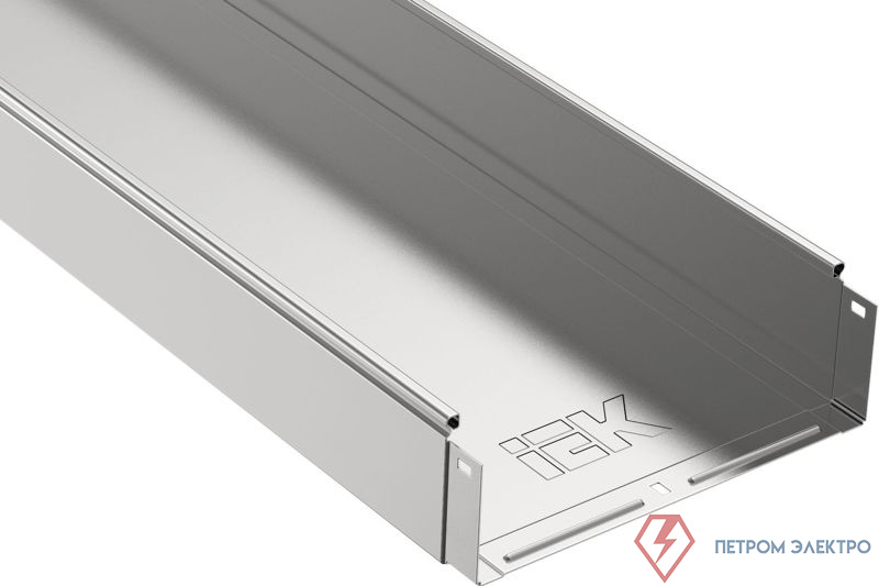 Лоток листовой неперфорир. 400х100 L3000 сталь 1.2мм IEK CLN10-100-400-3