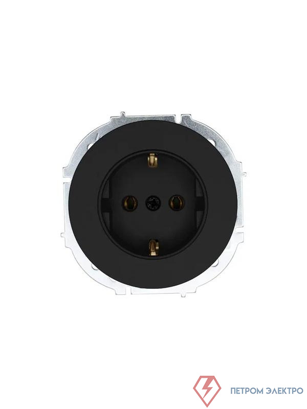 Розетка 1-м OSEN IP20 16А с заземл. ПБТ механизм черн. бархат LEZARD 743-4288-122B