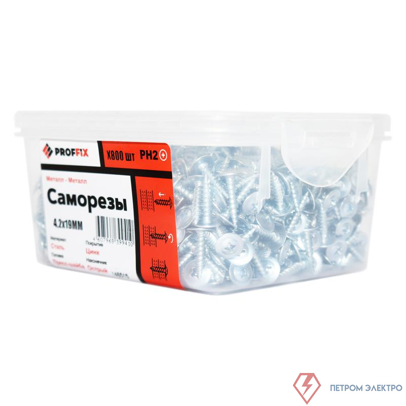 Саморез СММ 4.2х19 усилен. (TWN) (контейнер) (уп.800шт) Tech-Krep PRO/Zitar 146515