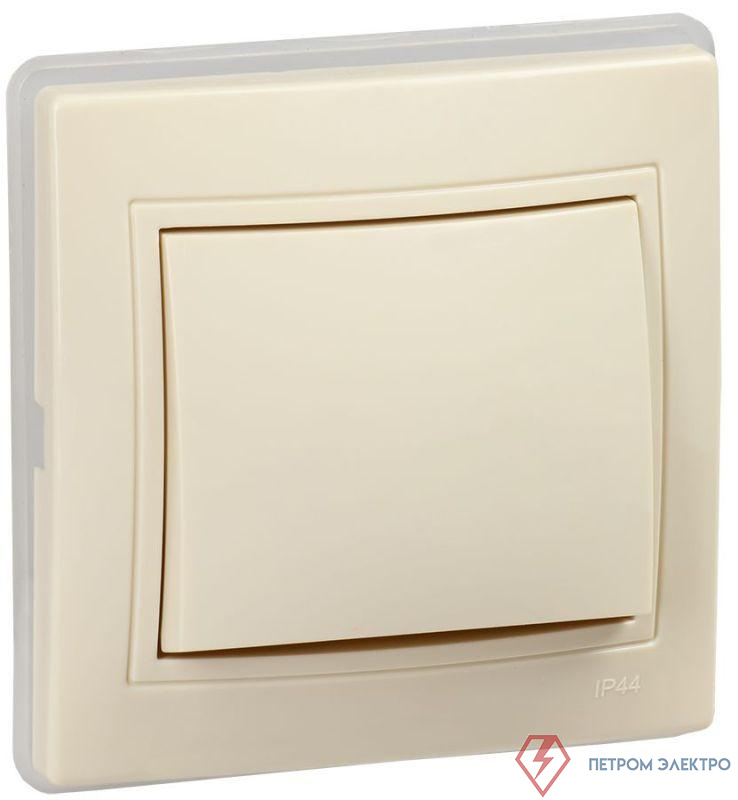 Выключатель 1-кл. СП Кварта ВС10-1-0-ККм-44 10А IP44 крем. GENERICA KV-V10-10-44-K33