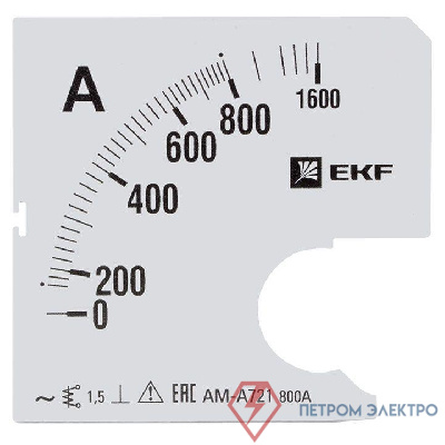 Шкала сменная для A721 800/5А-1.5 PROxima EKF s-a721-800