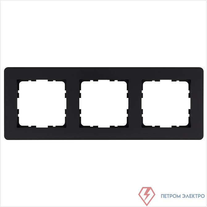 Рамка 3-м G-Flex черн. матов. soft touch Jasmart G1103PB