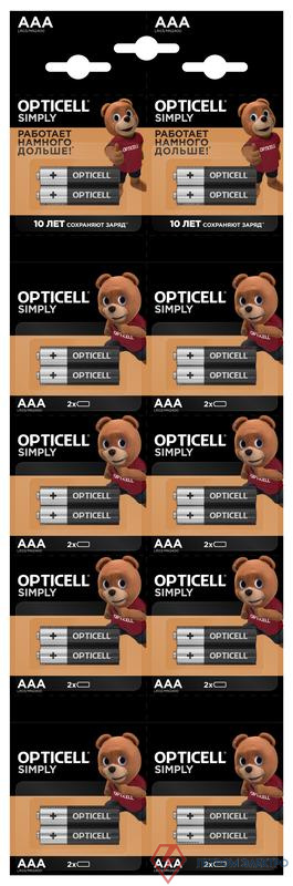Элемент питания алкалиновый AAA/LR03 отрывной набор hsdc (блист. 2штх10) (уп.20шт) Opticell 5050002/6050002