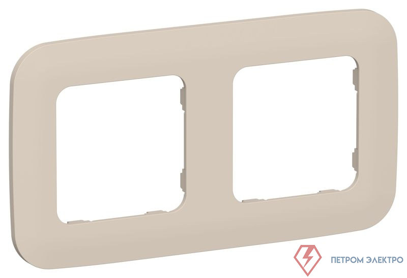 Рамка 2-м СП FLITE РУ-2-А-ФлЛ льняной IEK FI-M22-31-20-K88