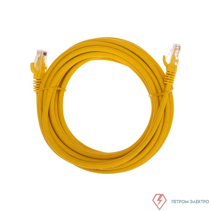 Патч-корд U/UTP CAT 6 RJ45-RJ45 26AWG LSZH желт. 5м Rexant 02-0295-5