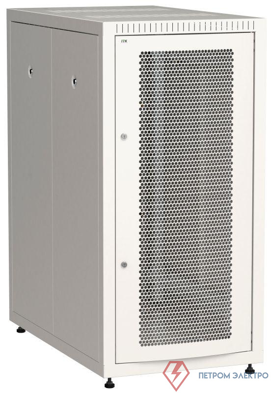 Шкаф сетевой LINEA E 24U 600х1000мм двери 2шт перф. и метал. сер. ITK LE35-24U61-PM