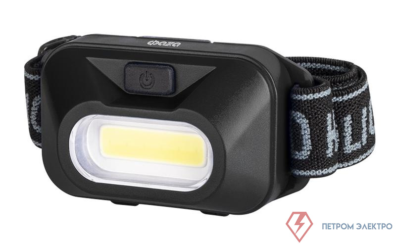 Фонарь налобный H9-L1W-bk 1Вт COB 100лм 3 режима: 100проц./30проц./мигающ. 3хAAA (не в компл.) ФАZА 5022386