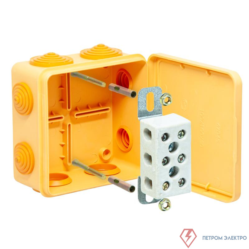 Коробка распределительная ОП Тусо для 100х100х50мм(с отк кр) не распр. горение HF Ruvinil 67045НГ-06-03