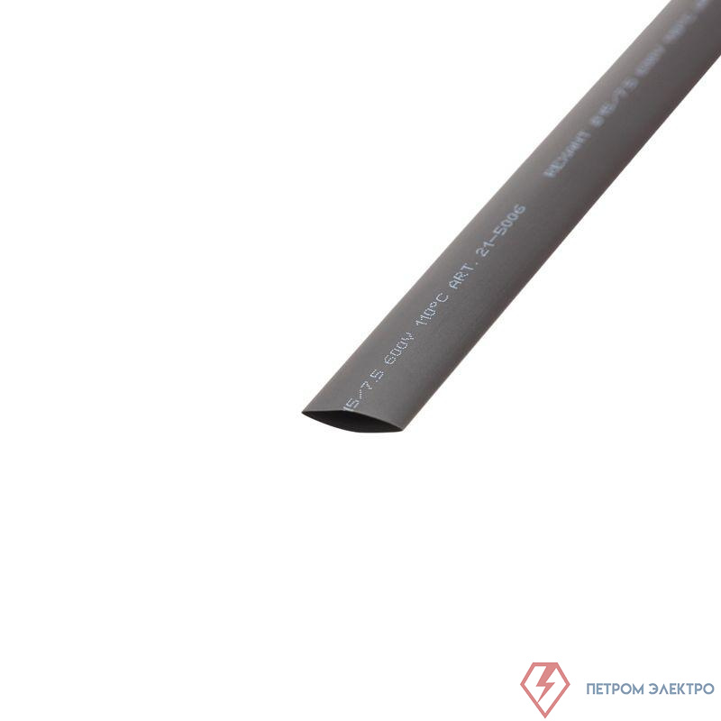 Трубка термоусадочная ТУТ нг 15.0/7.5 черн. 1м REXANT 21-5006