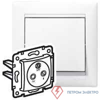 Розетка телевизионная оконечная TV/FM/SAT СП Valena 10дБ механизм бел. (DIY-упак.) IEK 694277