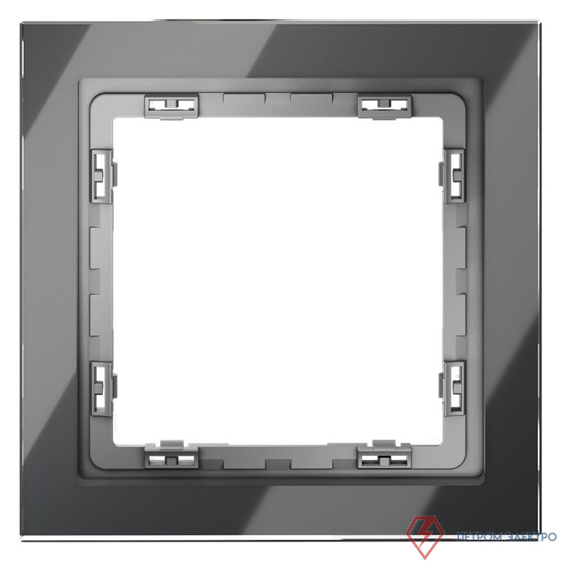 Рамка 1-м S70 стеклян. графит Voltum VLS110107