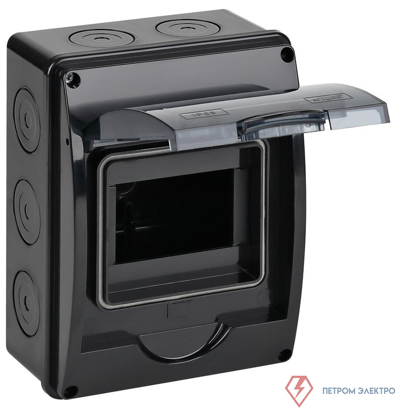 Щиток ОП Тусо на 5мод.с вертик.двер.200х150х98мм черн. Ruvinil 69005Ч