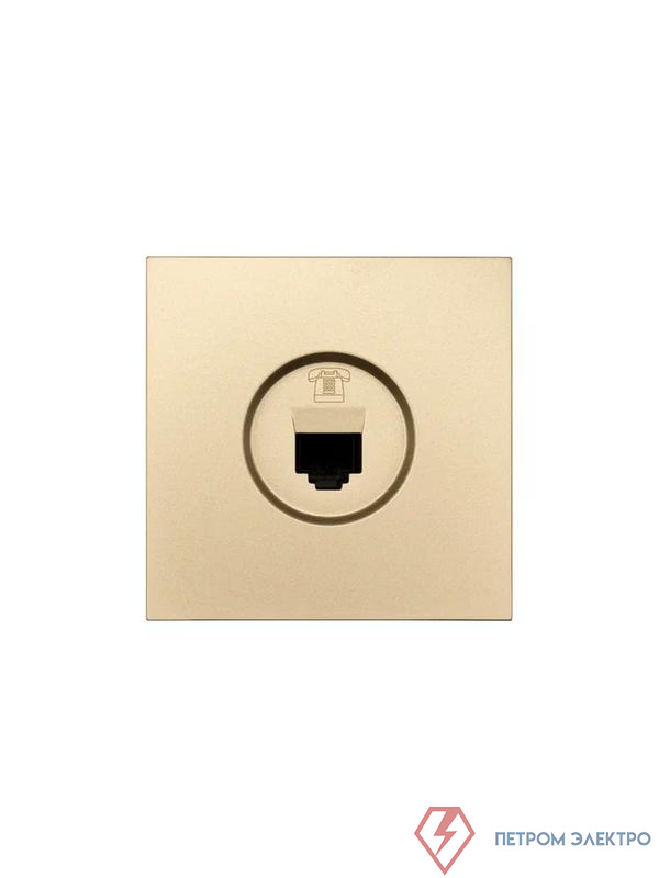 Розетка телефонная СП ZIMA IP20 евро стандарт механизм зол. LEZARD 704-3688-137