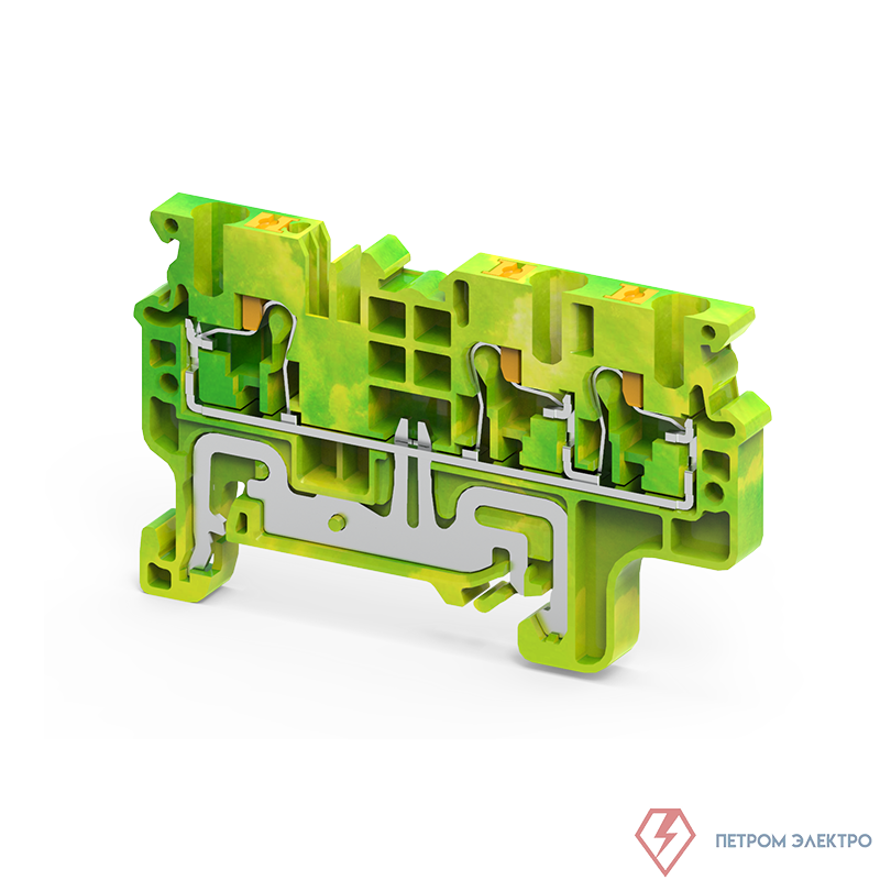 Клемма заземляющая push-in OptiClip CPG-2.5-TRIPLET-PE-I-(0.2-2.5)-PEN КЭАЗ 331857