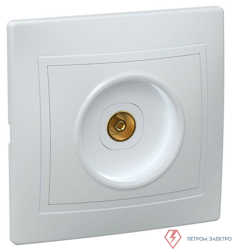 Розетка телевизионная TV 1-м СП Кварта РТВ10-КБ IP20 бел. GENERICA EAK10-K01-DM