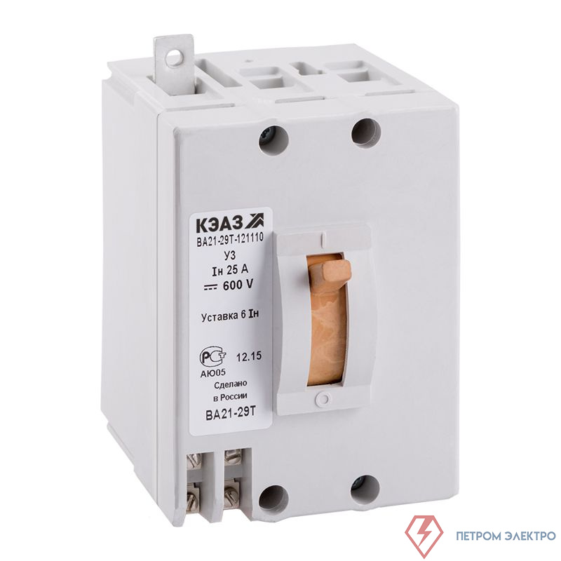 Выключатель автоматический 1п 63А 1.5Iн ВА21-29Т-121110 У3 600В DC КЭАЗ 101128