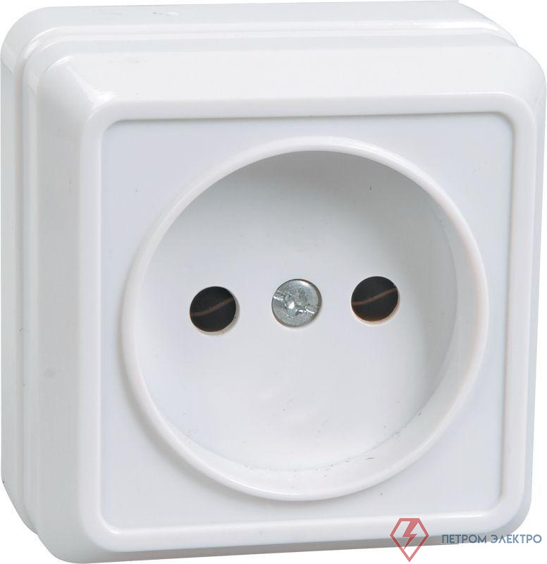 Розетка 1-м ОП Октава 10А IP20 без заземл. бел. GENERICA ERO10-K01-10-DC