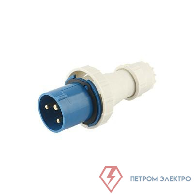 Вилка переносная PPC 033 2Р+РЕ 63А 220В IP67 Pro JazzWay 5072398