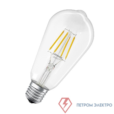 Лампа светодиодная SMART+ Filament Edison Dimmable 60 6Вт/2700К E27 LEDVANCE 4058075208575 0