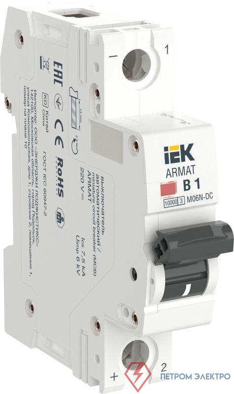 Выключатель автоматический модульный 1п B 1А M06N-DC ARMAT IEK AR-M06N-1-B001DC 0