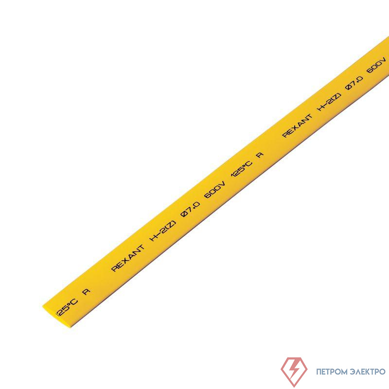Трубка термоусадочная ТУТ нг 8.0/4.0 желт. 1м REXANT 20-8002
