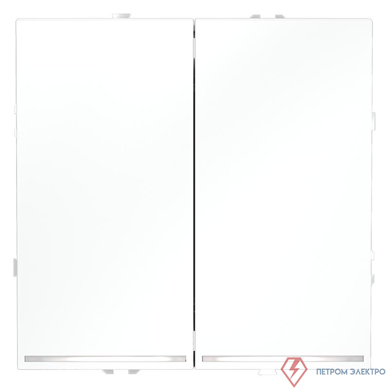 Переключатель проходной 2-кл. СП S70 10А с подсветкой механизм бел. матов. Voltum VLS020402