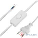 Провод с евроштекером с выключателем 2м 2х05кв.мм 2.5А бел. Duwi 28569 4