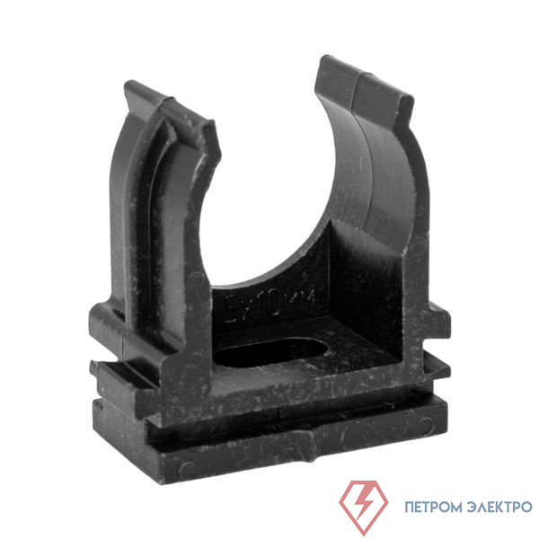 Держатель для труб (клипса) для ручного монтажа d25мм черн. Plast (уп.10шт) EKF derj-z-25sb