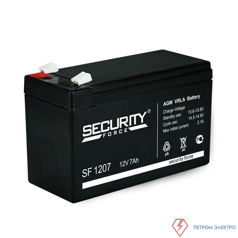 Аккумулятор ОПС 12В 7А.ч SF 1207 Security Force 4614030010005