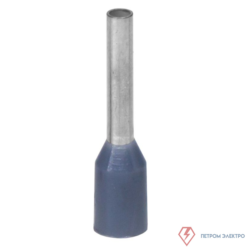 Наконечник-гильза с изолирован. фланцем для жилы 0.75кв.мм длина контактн. части 10мм сер. DKC IF0.75-10GR