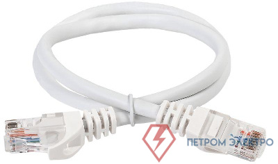 Патч-корд кат.6 UTP LSZH 2м белый ITK PC08-C6UL-2M