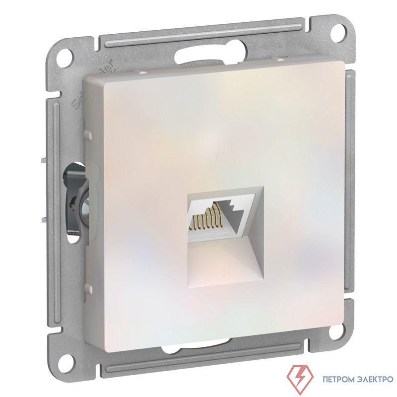 Розетка компьютерная AtlasDesign RJ45 кат.6A механизм жемчуж. SE ATN000486