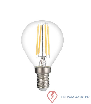 Лампа светодиодная филаментная PLED OMNI 8Вт G45 4000К нейтр. бел. E14 230В/50Гц FR JazzWay 5021518 0