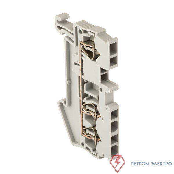 Колодка клеммная ST-2.5 28А 3 вывода пружинная сер. EKF plc-jxb-st-2.5-3