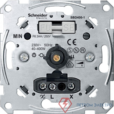 Механизм светорегулятора поворотного СП Merten 400Вт с выкл. SchE MTN5131-0000