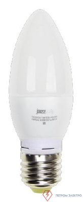 Лампа светодиодная PLED-ECO 5Вт C37 свеча 4000К нейтр. бел. E27 400лм 230В JazzWay 2855329A