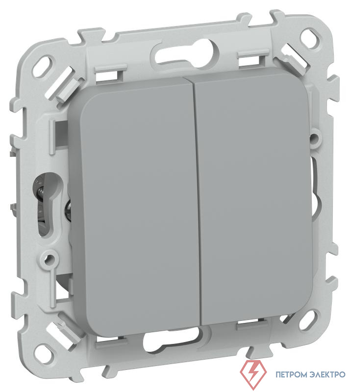 Выключатель 2-кл. СП FLITE ВС12-1-0-ФлС 10А механизм сер. IEK FI-V20-0-10-1-K03