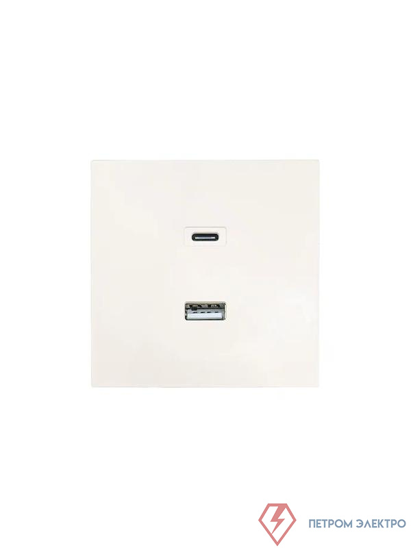Розетка Type-C+ USB разъем СП ZIMA IP20 слон. кость LEZARD 704-9088-192TC