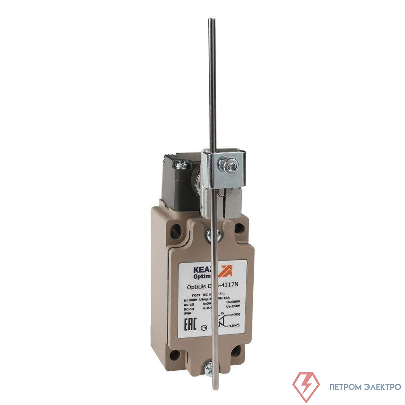 Выключатель концевой OptiLiS D4B-4117N шток регулируемый метал. EN 50041 XCKJ10559H29 КЭАЗ 365330