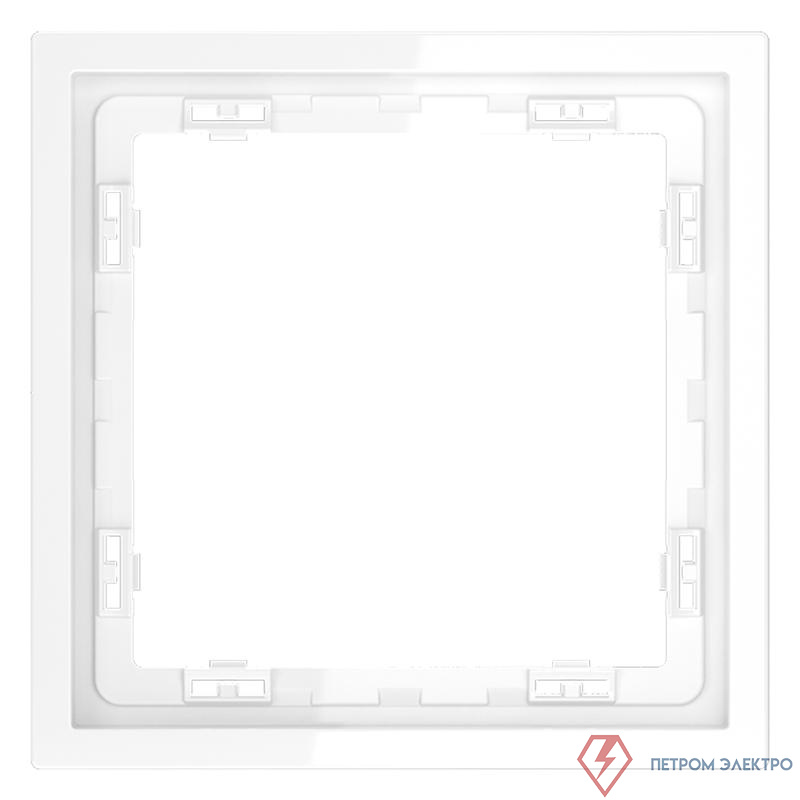 Рамка 1-м S70 пластик. бел. глянцевый Voltum VLS100101