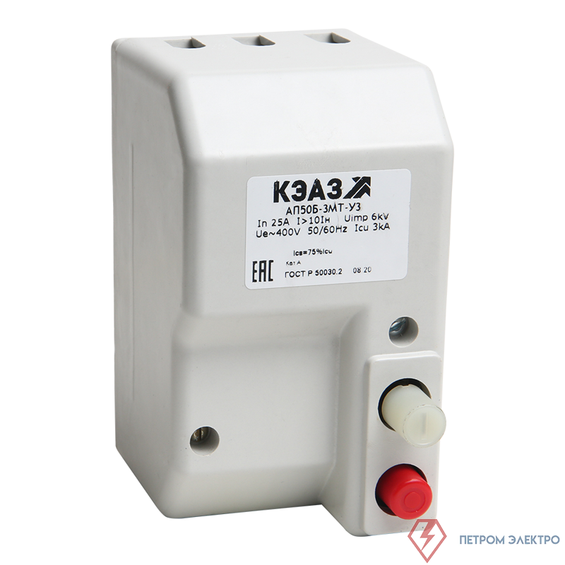 Выключатель автоматический 2п 10А 10Iн 2кА АП50Б 2МТ У3 АЭС 400В AC/220В DC КЭАЗ 106896