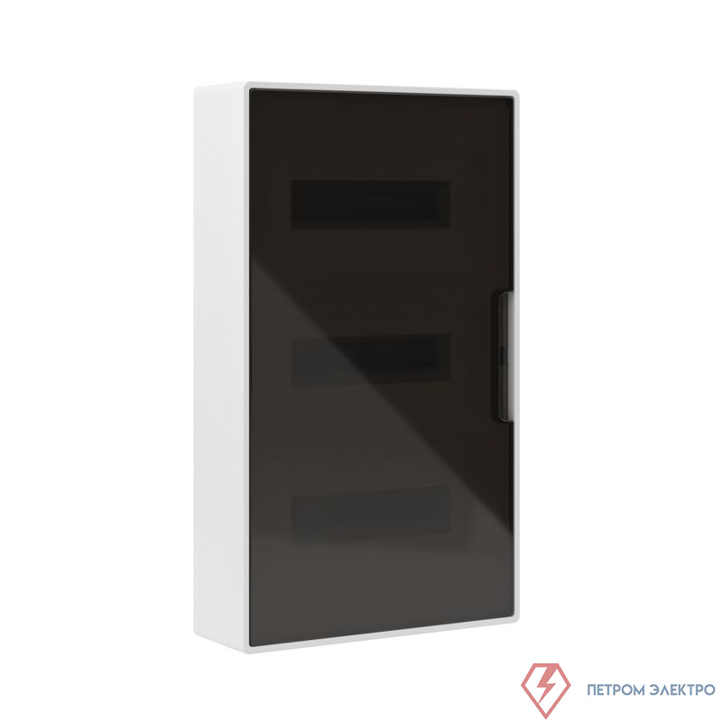 Щиток настенный 36мод. IP41 с тонированной дверцей с шинами PEN 2шт 8 отверст.+2шт 10 отверст. бел. DKC F36W1WD