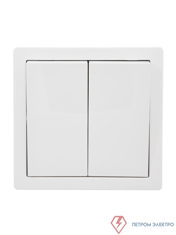 Выключатель 2-кл. ОП LETO бел. LEZARD 752-0200-101